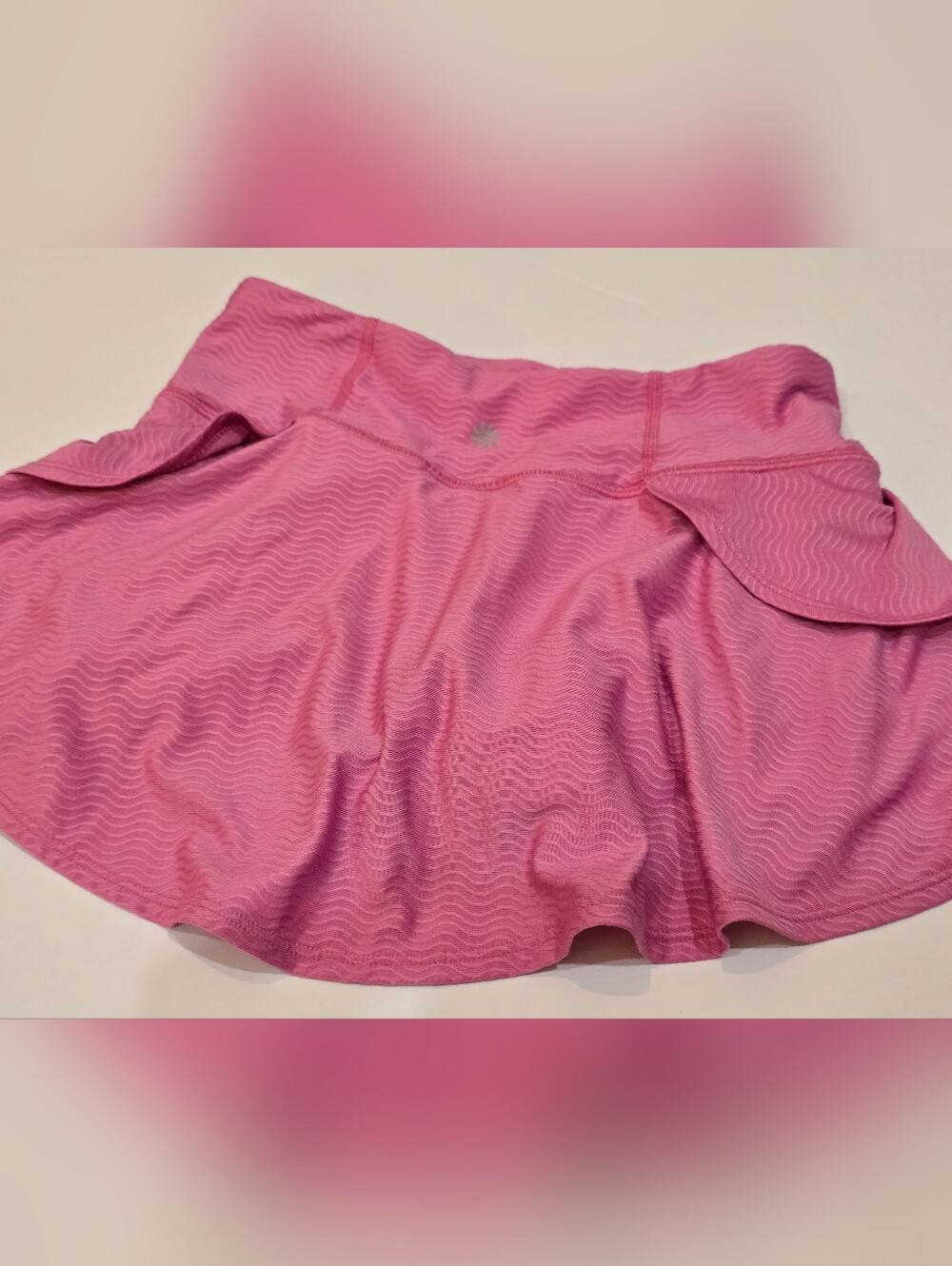 Athleta Girl Tiered Flowy Girls Pink Skort Medium 8 10